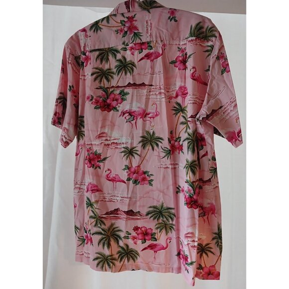 RJC Collab Simmons Hawaiian Pink Flamingos Made USA Hawaii Short Sleeve  XXL - Picture 2 of 7